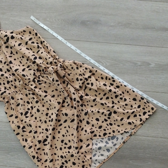 SHEIN Tan and Black One Strap Dress - Picture 10 of 12